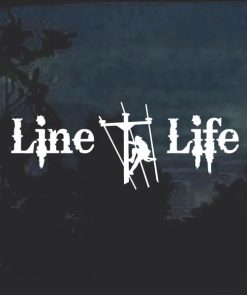 Line Life Lineman Decal Sticker A2