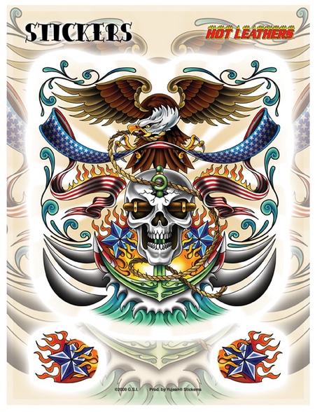 American Eagle Skull Anchor Navy Decal Sticker