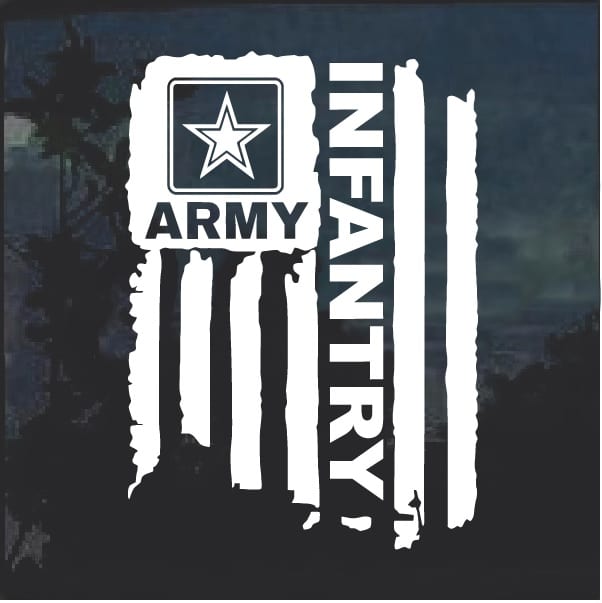 Freedom soldier  8x4.25inch white vinyl decal infantry 