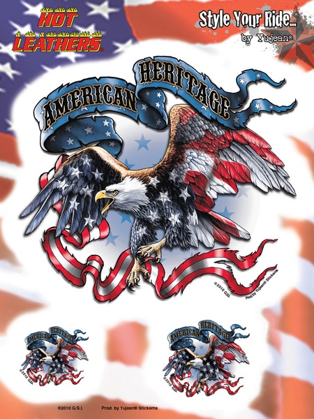 Eagle American Flag American Heritage Decal Sticker