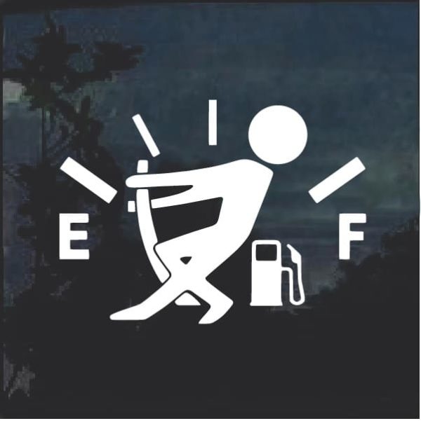 Funny Gas Gauge Decal Sticker