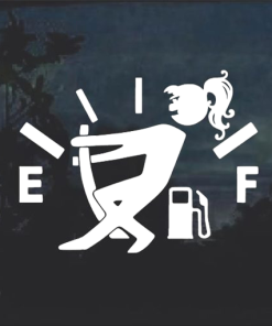 Funny Gas Gauge Female Decal Sticker