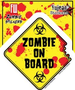 Zombie on Board Diamond Decal Sticker