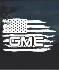 GMC Weathered Flag A2 Window Decal Sticker