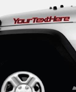Jeep custom text 2 color BOLD Outlined Hood Decals