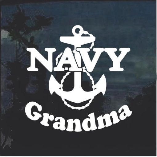 Navy Grandma Anchor Military Window Decal Stickers