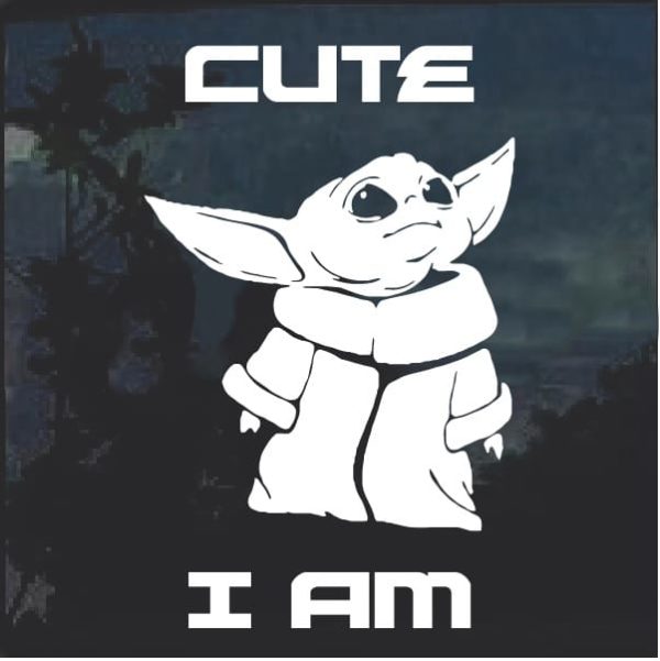 Baby Yoda Window Decal Sticker A1