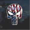 Punisher Molon Labe American Flag Window Decal Sticker