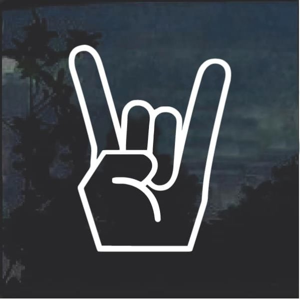 Rock On Car Window Decal Sticker