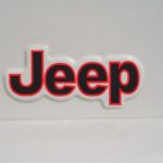 Jeep Wrangler Jeep Fender 2 color outlined Decal Stickers