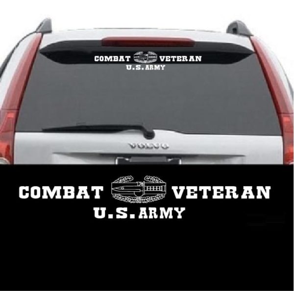 Combat action badge rear window decal.