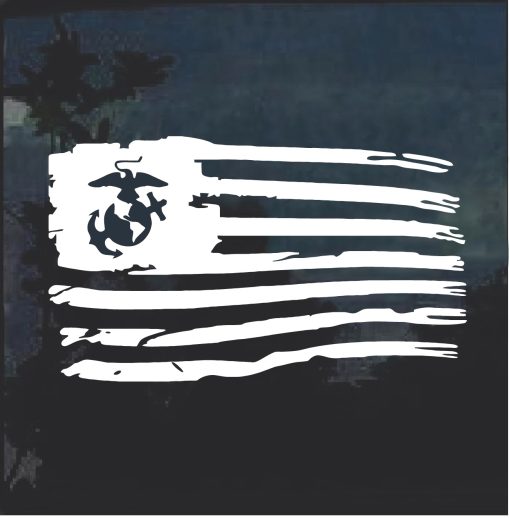 USMC Weathered ega decal sticker