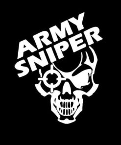 Army Sniper Skull Decal Sticker