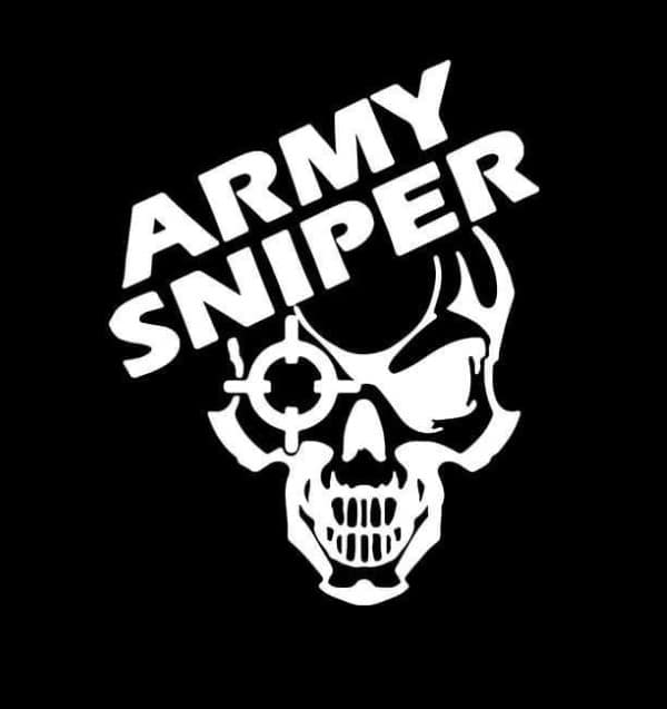 Army Sniper Skulll Military Window Decal Sticker | MADE IN USA