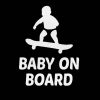 Baby On Board Skateboard Decal Sticker