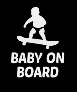 Baby On Board Skateboard Decal Sticker