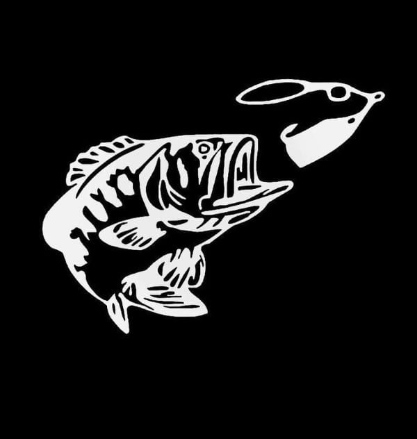 Bass Fishing Fish Lure Decal Sticker, Custom Made In the USA