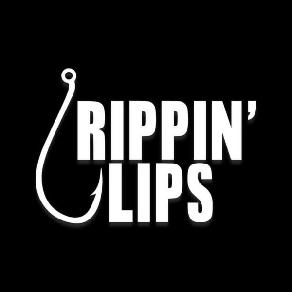 Fishing Rippin Lips Decal Sticker