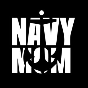Navy Mom Big Anchor Decal Sticker a2