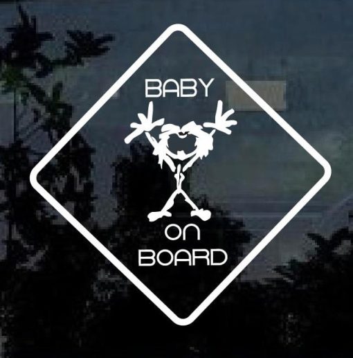 Pearl Jam Stickman Baby On Board Window Decal Sticker