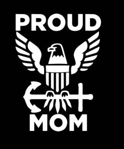 Proud Navy Mom Eagle Decal Sticker