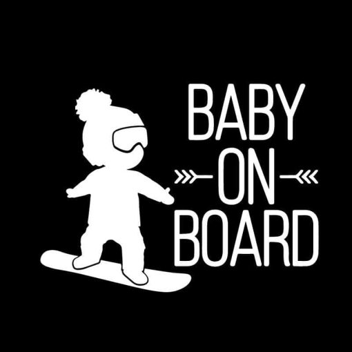 Snowboarding Baby on Board Decal Sticker a2