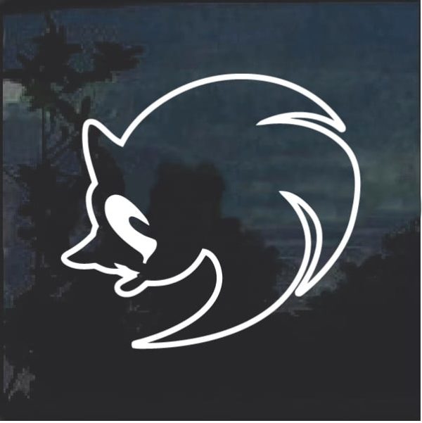 Sonic the hedge hog outlined decal sticker