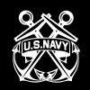 US Navy Crossed Anchors Window Decal Sticker