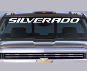 Chevy Silverado stock style windshield banner decal sticker