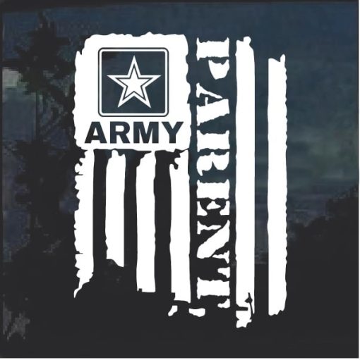 Army parent Weathered flag window decal sticker