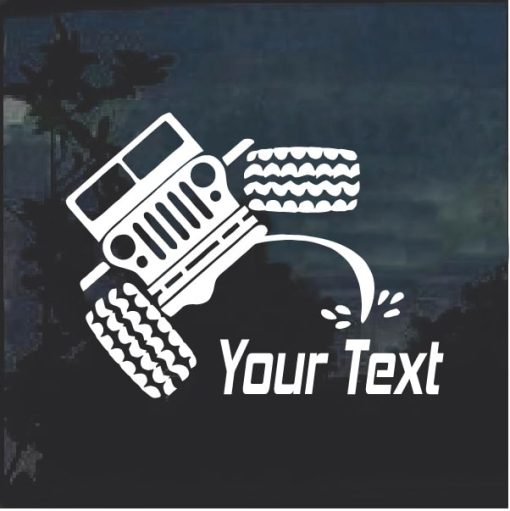 Jeep Pee on your Custom Text Decal Sticker
