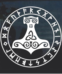 Thors hammer window decal Sticker a2