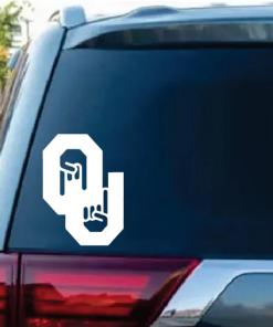 Horns Down Sooners Shocker Decal Sticker