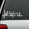 Music Notes Heartbeat love Window Decal Sticker