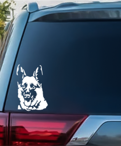 German Shepherd Head Deal Window Decal Sticker