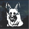 German Shepherd Head Deal Window Decal Sticker