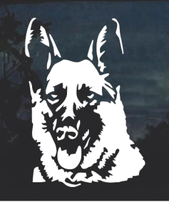 German Shepherd Head Deal Window Decal Sticker