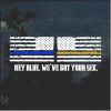 Dispatcher & Police Flags 2 color Pride Window Decal Stickers
