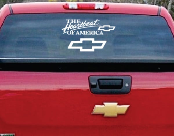stick on emblem GIFT BOXED CHEVROLET the Heartbeat of America logo 