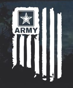 Military Decals – Army Weathered Flag Window Decal Sticker