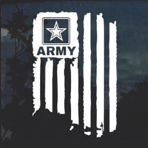 Military Decals – Army Weathered Flag Window Decal Sticker