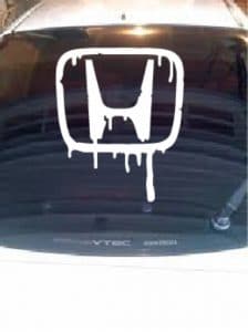 Honda Bleeding Logo Rear Window decal 24"