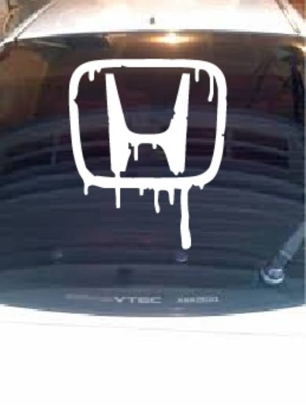 Honda Bleeding Logo Rear Window decal 24″