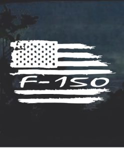 Ford F-150 Weathered Flag Decal Sticker a2