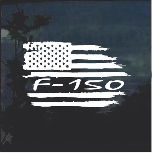 Ford F-150 Weathered Flag Decal Sticker a2
