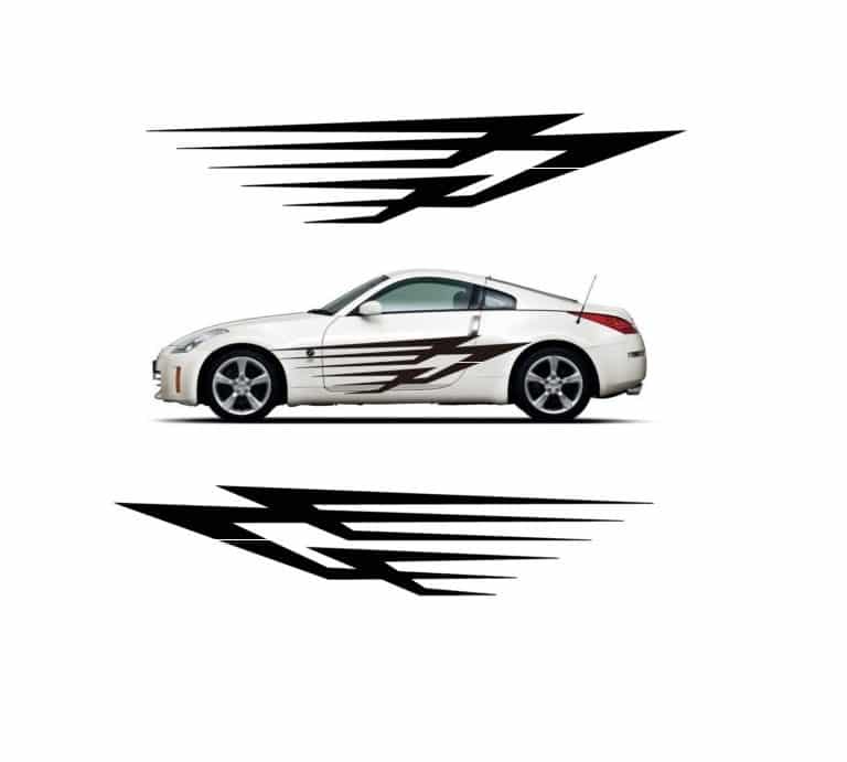 Car Side Graphic – Lightning Rally Stripe set a5 24 x 70 | MADE IN USA