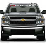 Chevy Chevrolet Silverado With bowtie windshield banner decal sticker