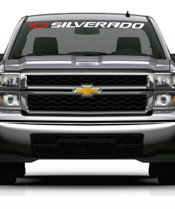 Chevy Chevrolet Silverado With bowtie windshield banner decal sticker