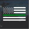Thin Green Line Military Flag Decal Sticker