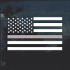 Thin Grey Line Corrections Flag Decal Sticker